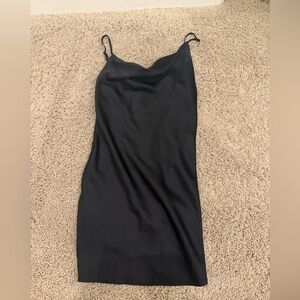 Urban Outfitters Black Spaghetti Strap Dress silk slip dress